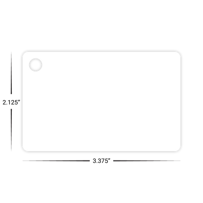 Custom Plastic 3.375" x 2.125" Cards with Corner Hole