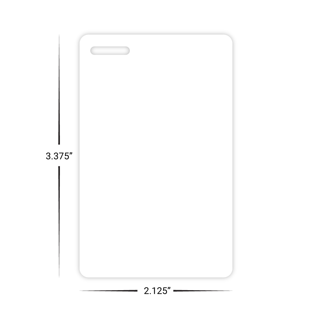 Custom Plastic 3.375" x 2.125" Badges with Corner Slot