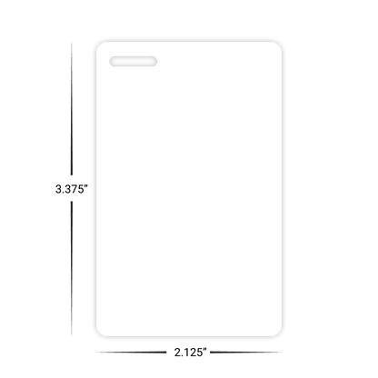 Custom Plastic 3.375" x 2.125" Badges with Corner Slot