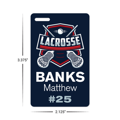 Custom Plastic 3.375" x 2.125" Badges with Corner Slot