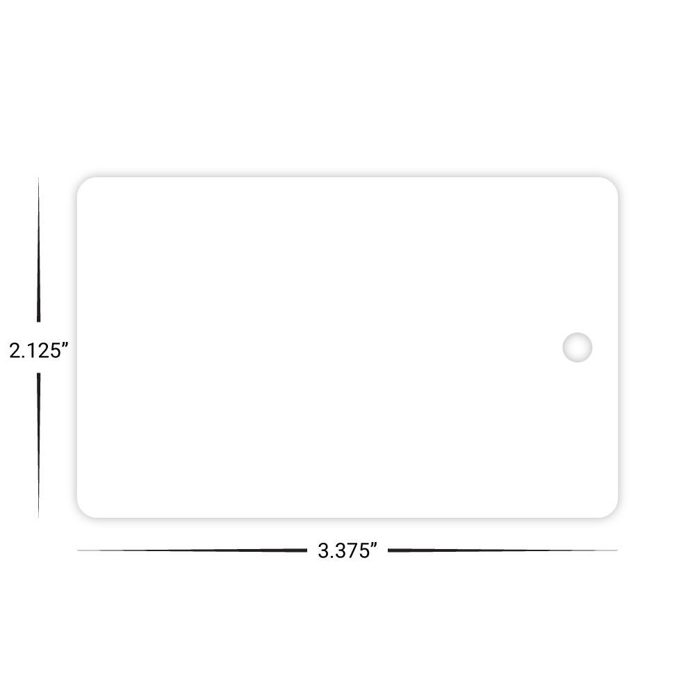 Custom Plastic 3.375" x 2.125" Tags