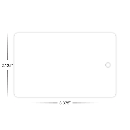 Custom Plastic 3.375" x 2.125" Tags