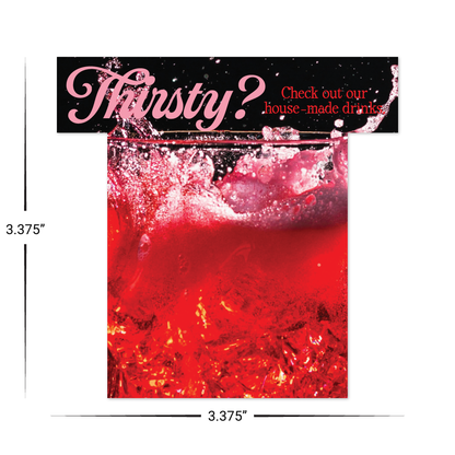 Custom Plastic 3.375" x 3.375" Wide T Shape Cards