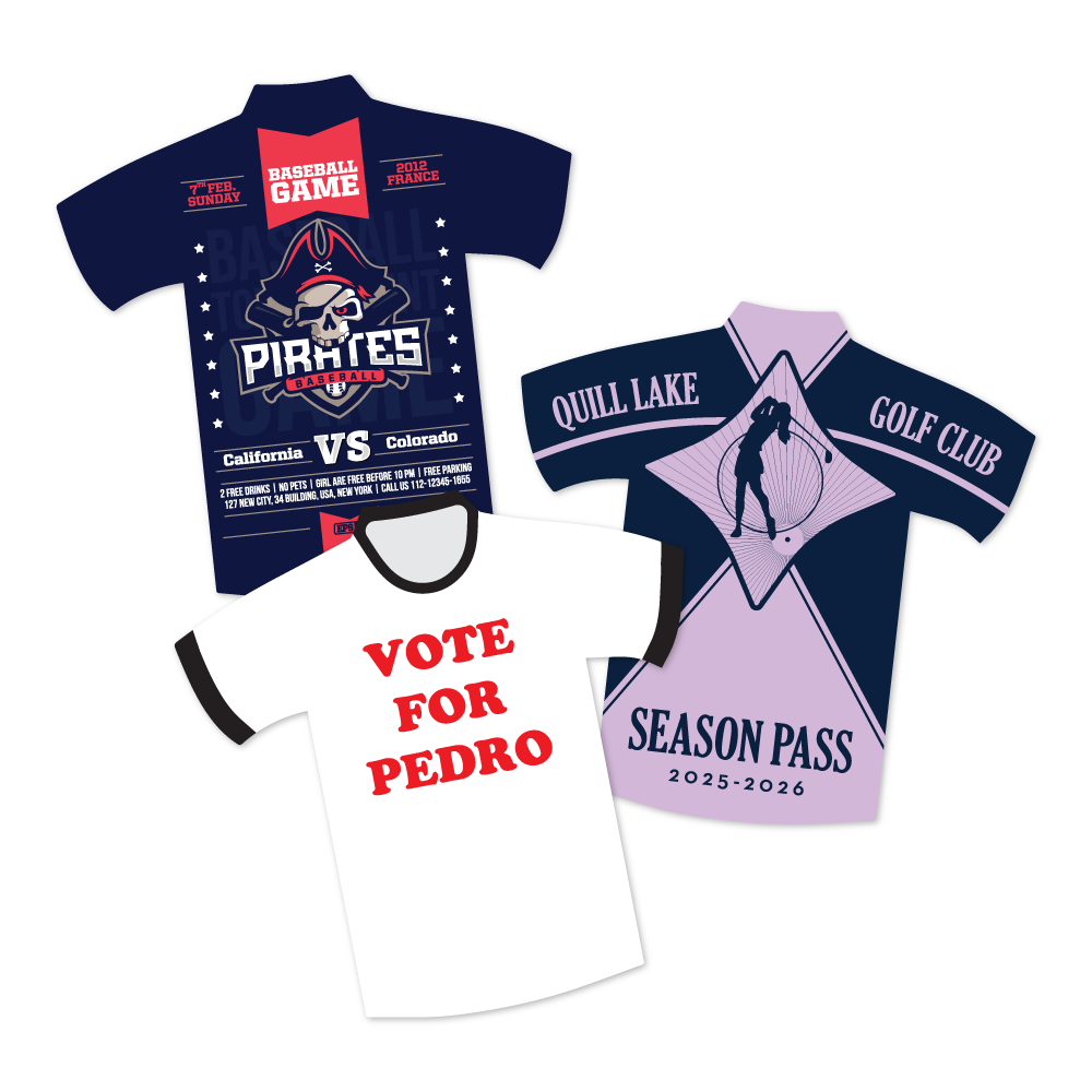 Custom Plastic 3" x 3" T-Shirt Cards