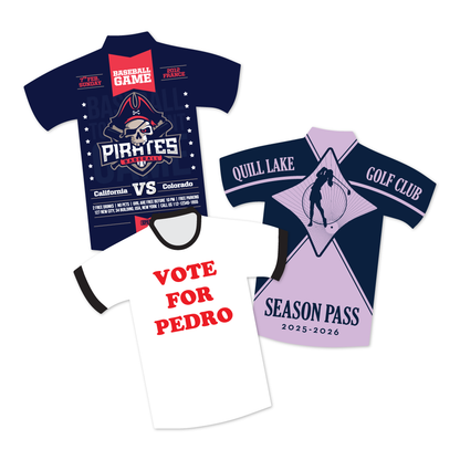 Custom Plastic 3" x 3" T-Shirt Cards