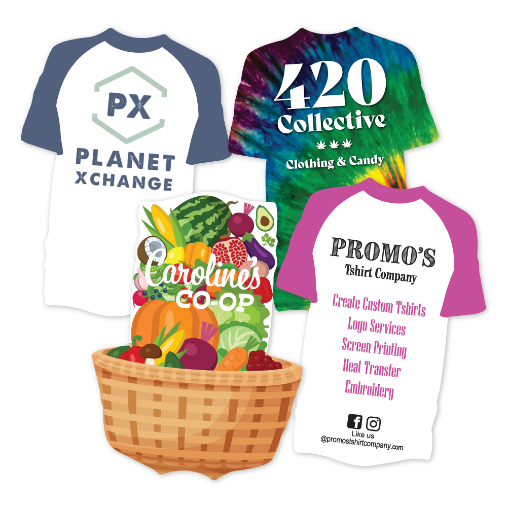 Custom Plastic 3.4" x 2.5" T-Shirt Cards