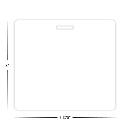 Custom Plastic 3.375" x 3" Square Badges