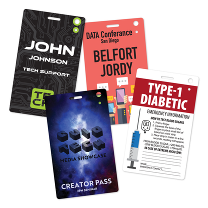 Custom Plastic 3" x 5" Slot & Two Holes Luggage Tags