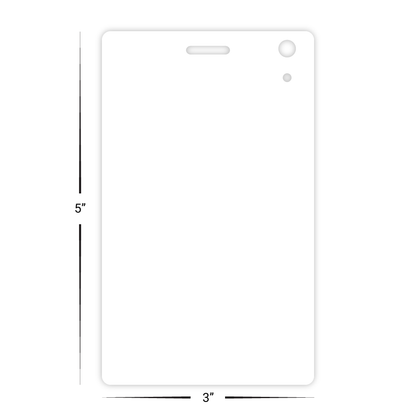 Custom Plastic 3" x 5" Slot & Two Holes Luggage Tags