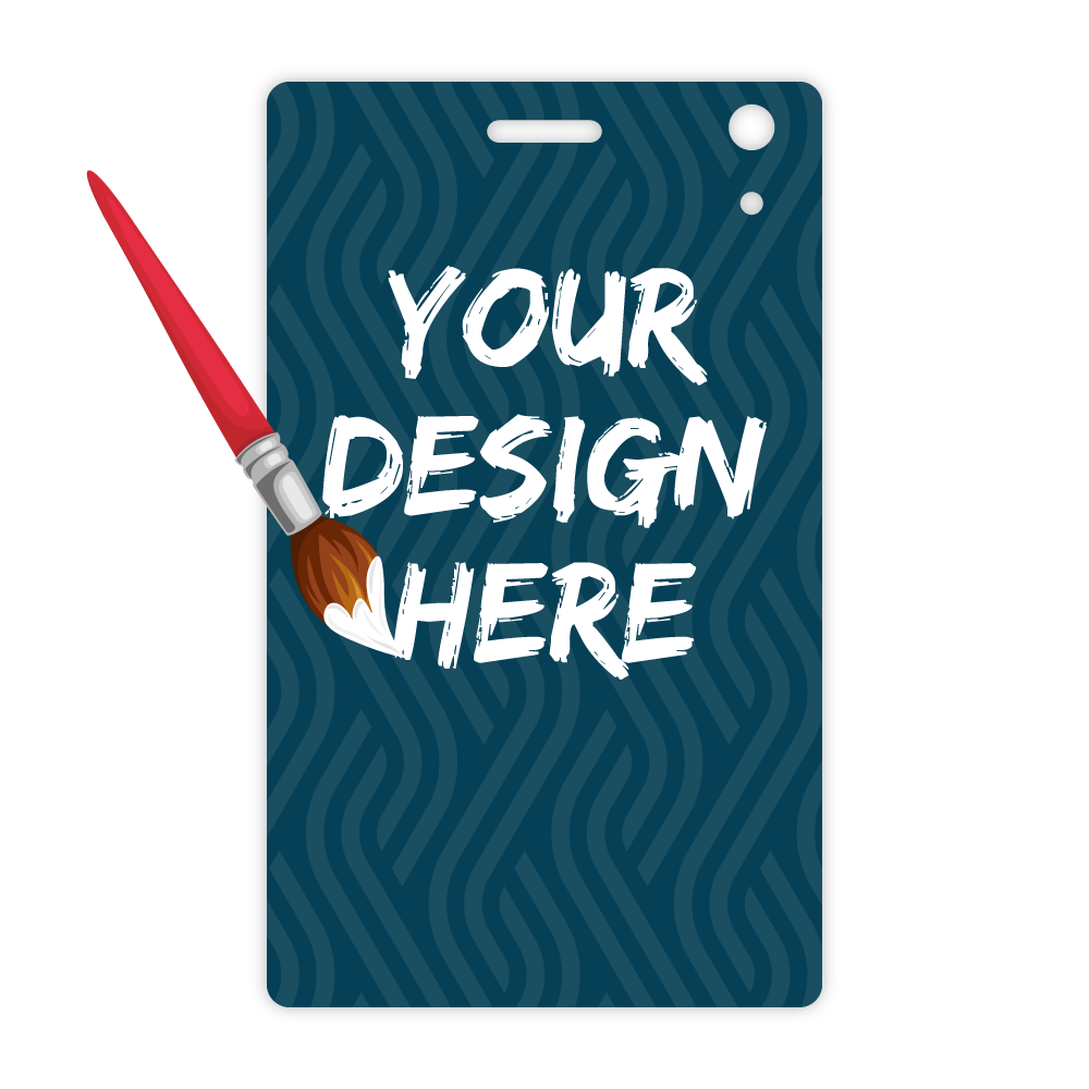 Custom Plastic 3" x 5" Slot & Two Holes Luggage Tags