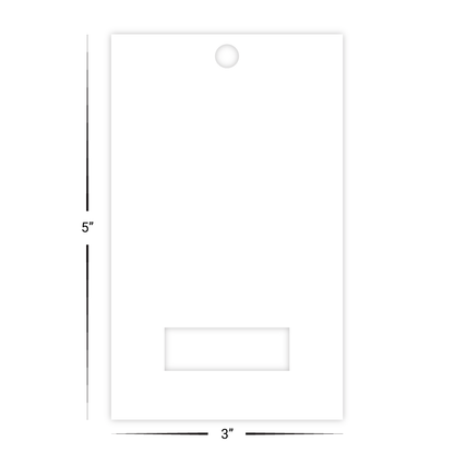 Custom Plastic 3" x 5" Hole and Window Tags
