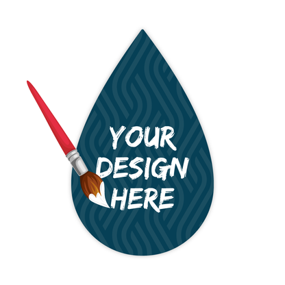 Custom Plastic 3.375" x 2.125" Tear Drop Shape Cards