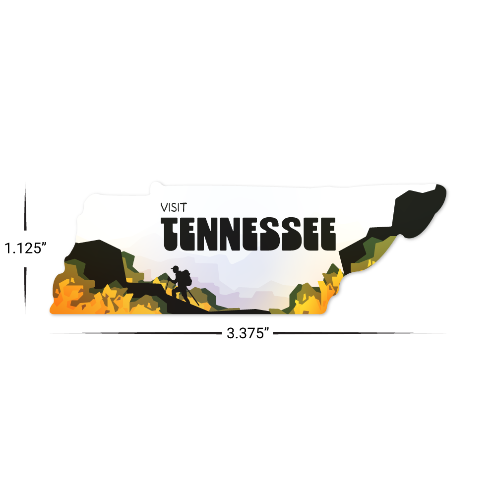 Custom Plastic 3.375" x 1.125" Tennessee Shape Cards