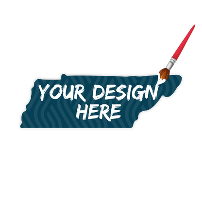 Custom Plastic 3.375" x 1.125" Tennessee Shape Cards
