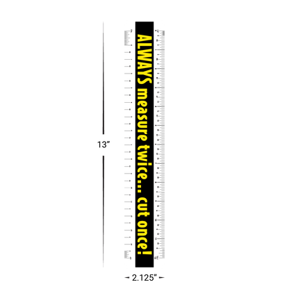 Custom Plastic 13" x 2.125" Ruler