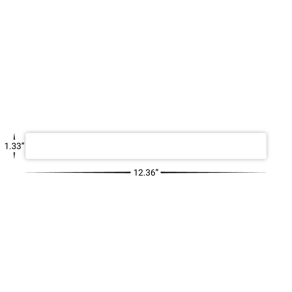 Custom Plastic 12.36" x 1.33" Rulers