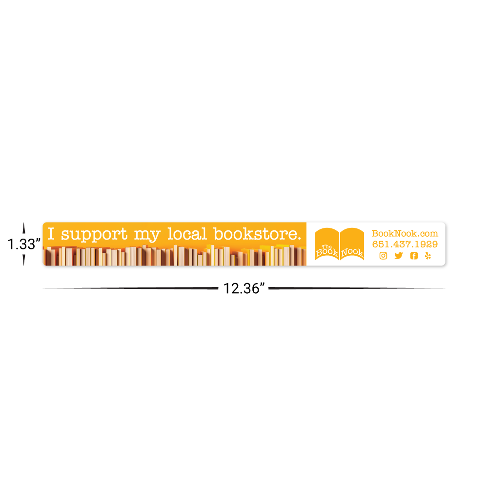 Custom Plastic 12.36" x 1.33" Rulers