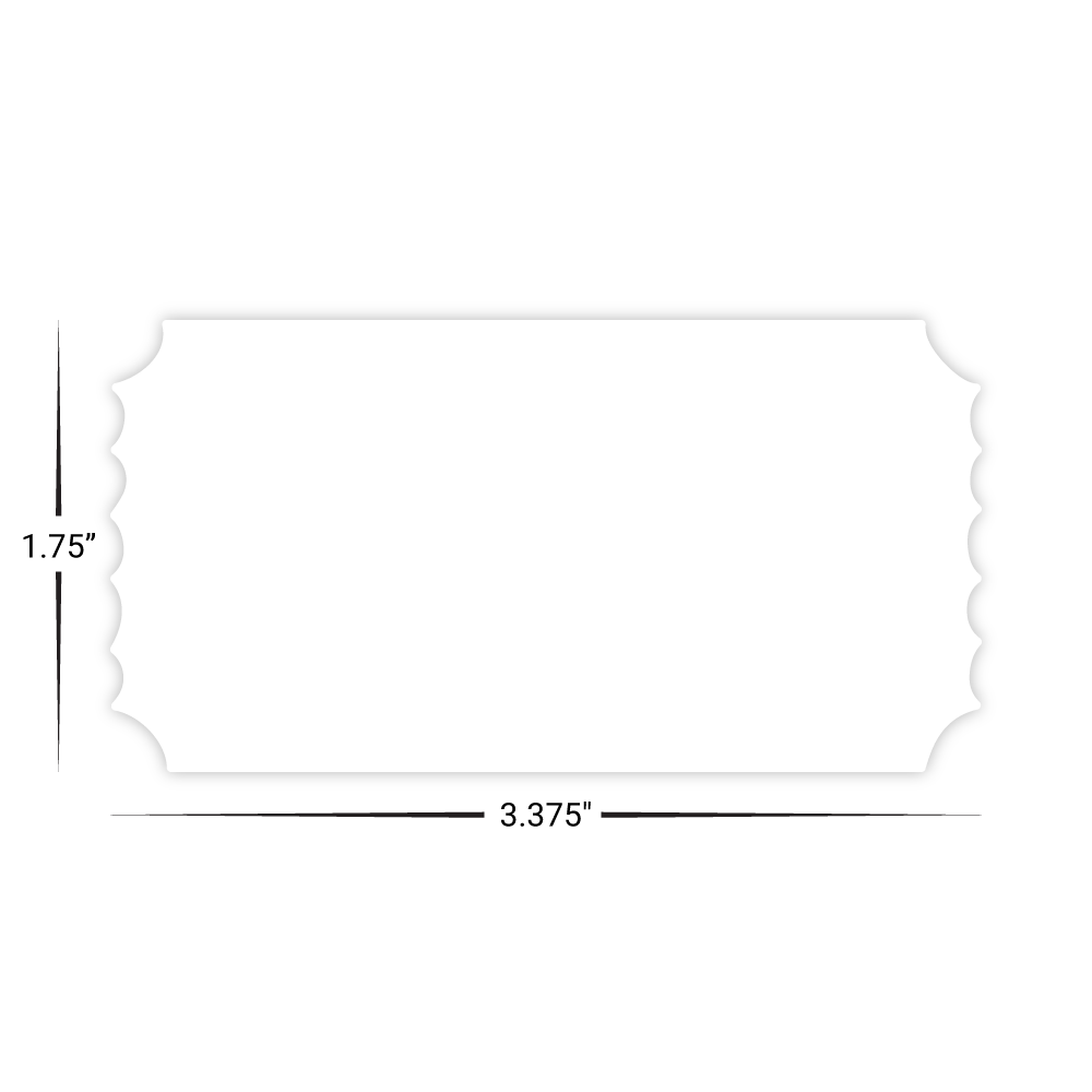 Custom Plastic 3.375" x 1.75" Ticket Cards
