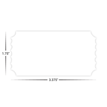 Custom Plastic 3.375" x 1.75" Ticket Cards