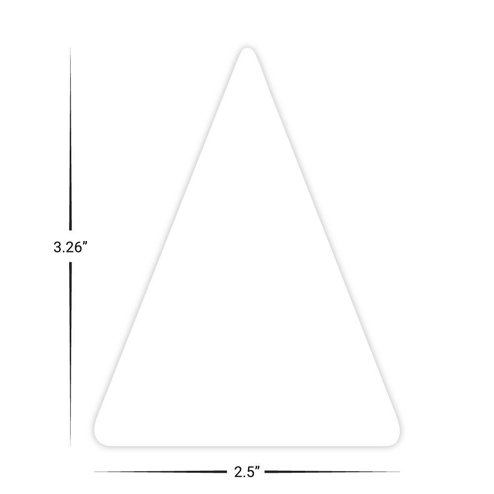 Custom Plastic 3.26" x 2.5" Triangle Cards
