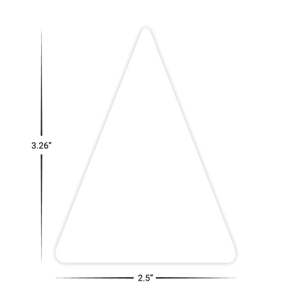 Custom Plastic 3.26" x 2.5" Triangle Cards