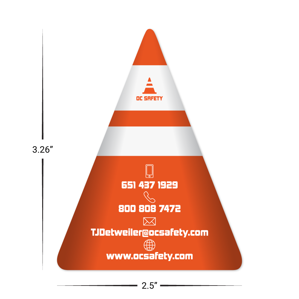 Custom Plastic 3.26" x 2.5" Triangle Cards