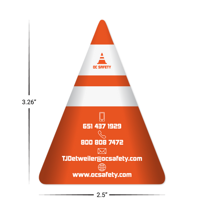 Custom Plastic 3.26" x 2.5" Triangle Cards