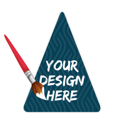 Custom Plastic 3.26" x 2.5" Triangle Cards