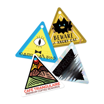 Custom Plastic 2.7" x 2.4" Triangle Key Tags