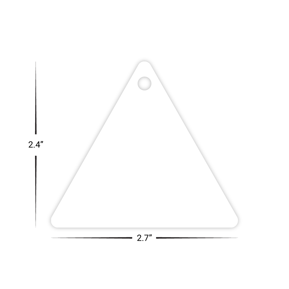 Custom Plastic 2.7" x 2.4" Triangle Key Tags