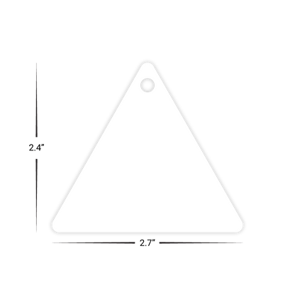 Custom Plastic 2.7" x 2.4" Triangle Key Tags