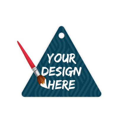 Custom Plastic 2.7" x 2.4" Triangle Key Tags