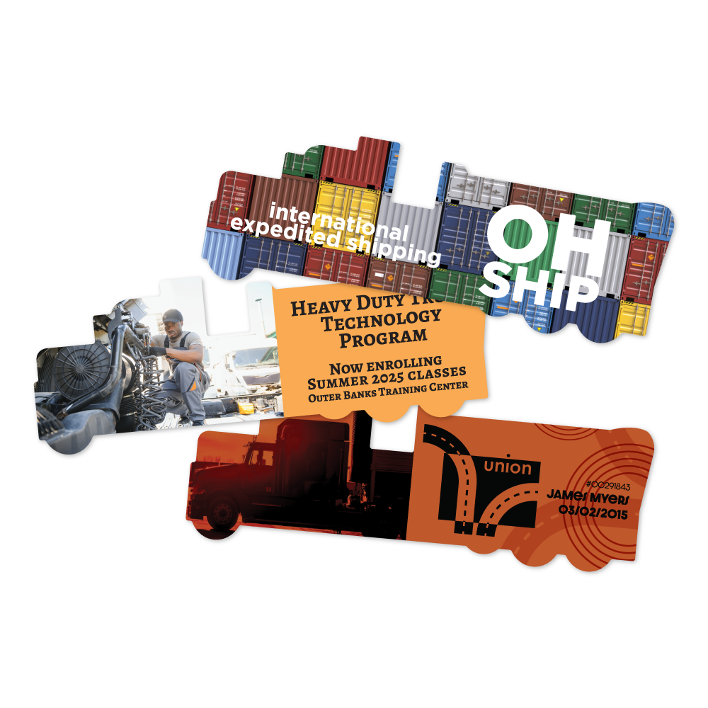 Custom Plastic 3.5" x 1.25" Big Rig Cards