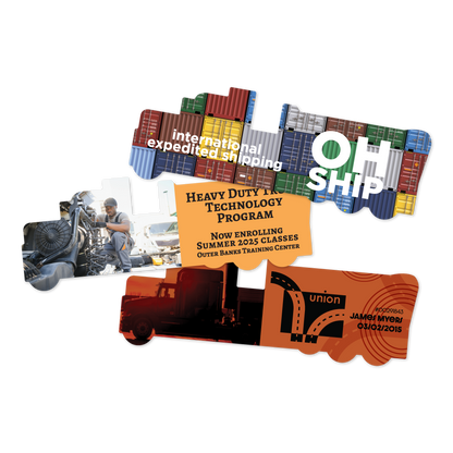 Custom Plastic 3.5" x 1.25" Big Rig Cards