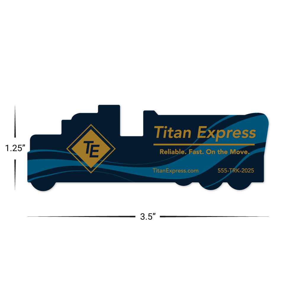 Custom Plastic 3.5" x 1.25" Big Rig Cards