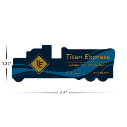 Custom Plastic 3.5" x 1.25" Big Rig Cards
