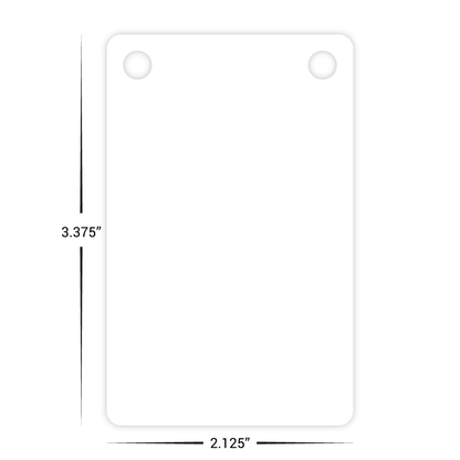 Custom Plastic 3.375" x 2.125" Two Hole Badges/Tags