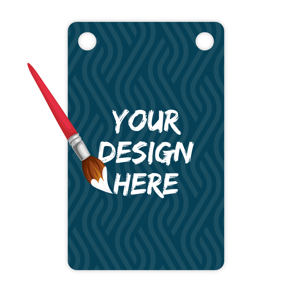 Custom Plastic 3.375" x 2.125" Two Hole Badges/Tags