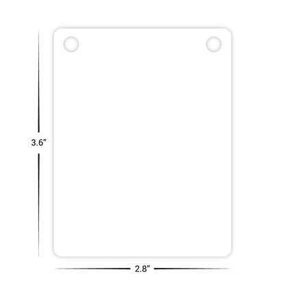 Custom Plastic 2.8" x 3.6" 2 Hole Tags