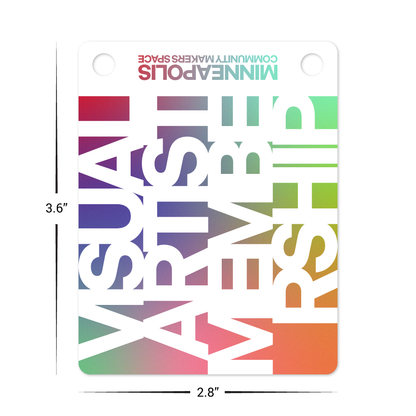 Custom Plastic 2.8" x 3.6" 2 Hole Tags