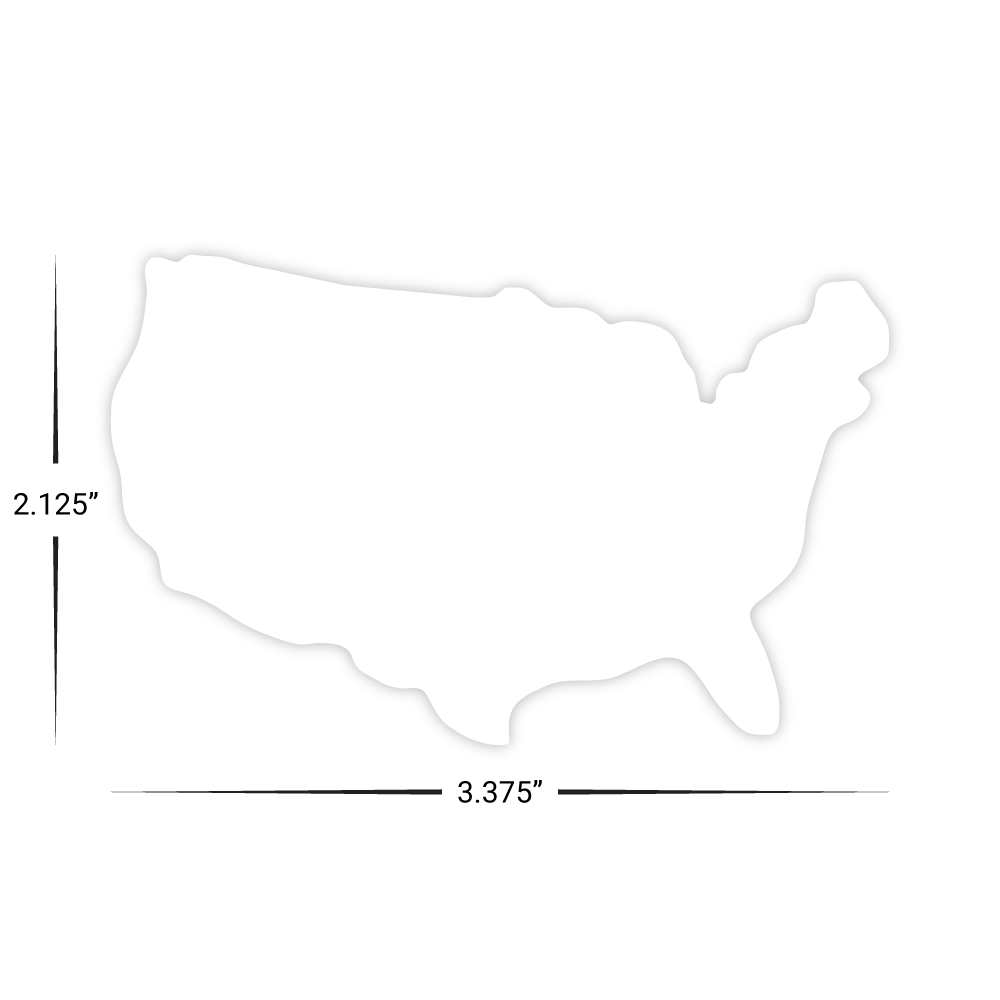 Custom Plastic 3.375" x 2.125" United States Cards