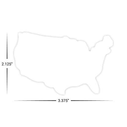 Custom Plastic 3.375" x 2.125" United States Cards