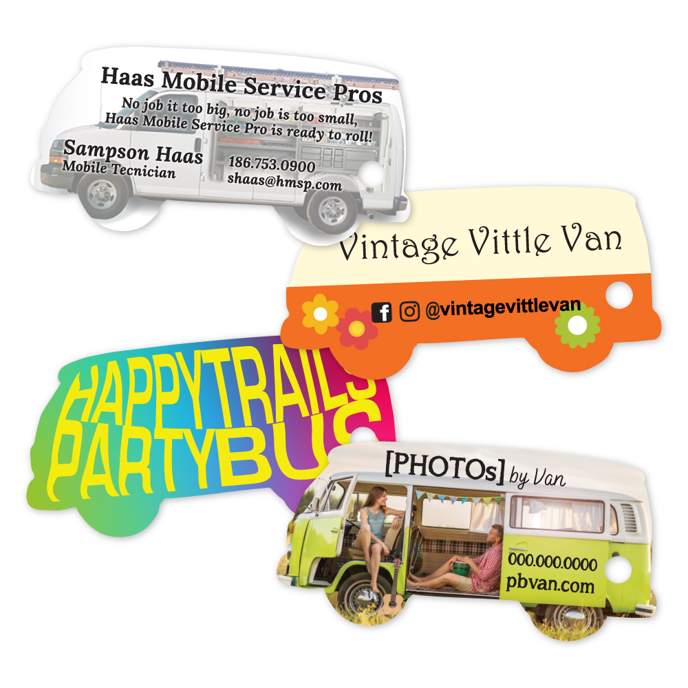 Custom Plastic 2.6" x 1.28" Van Key Tags
