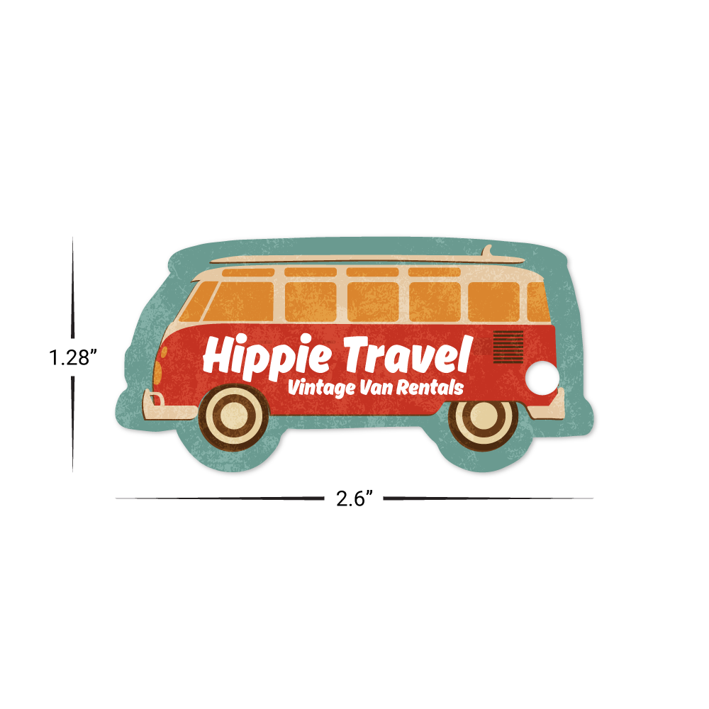 Custom Plastic 2.6" x 1.28" Van Key Tags