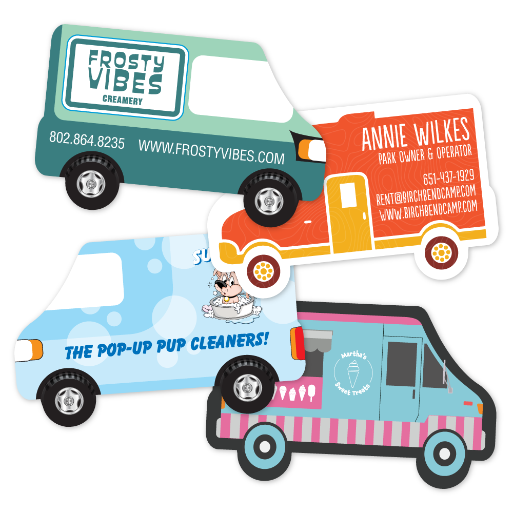 Custom Plastic 3.375" x 2.125" Van Cards