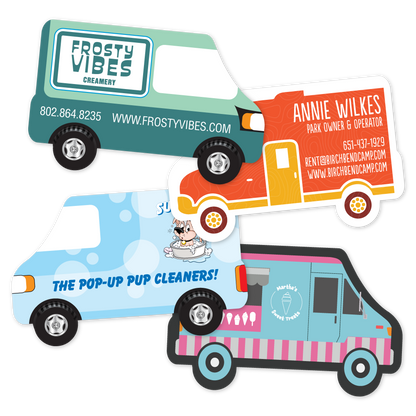 Custom Plastic 3.375" x 2.125" Van Cards