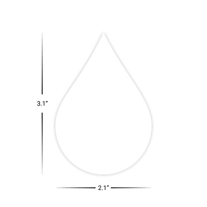 Custom Plastic 3.1" x 2.1" Water Drop Shape Cards
