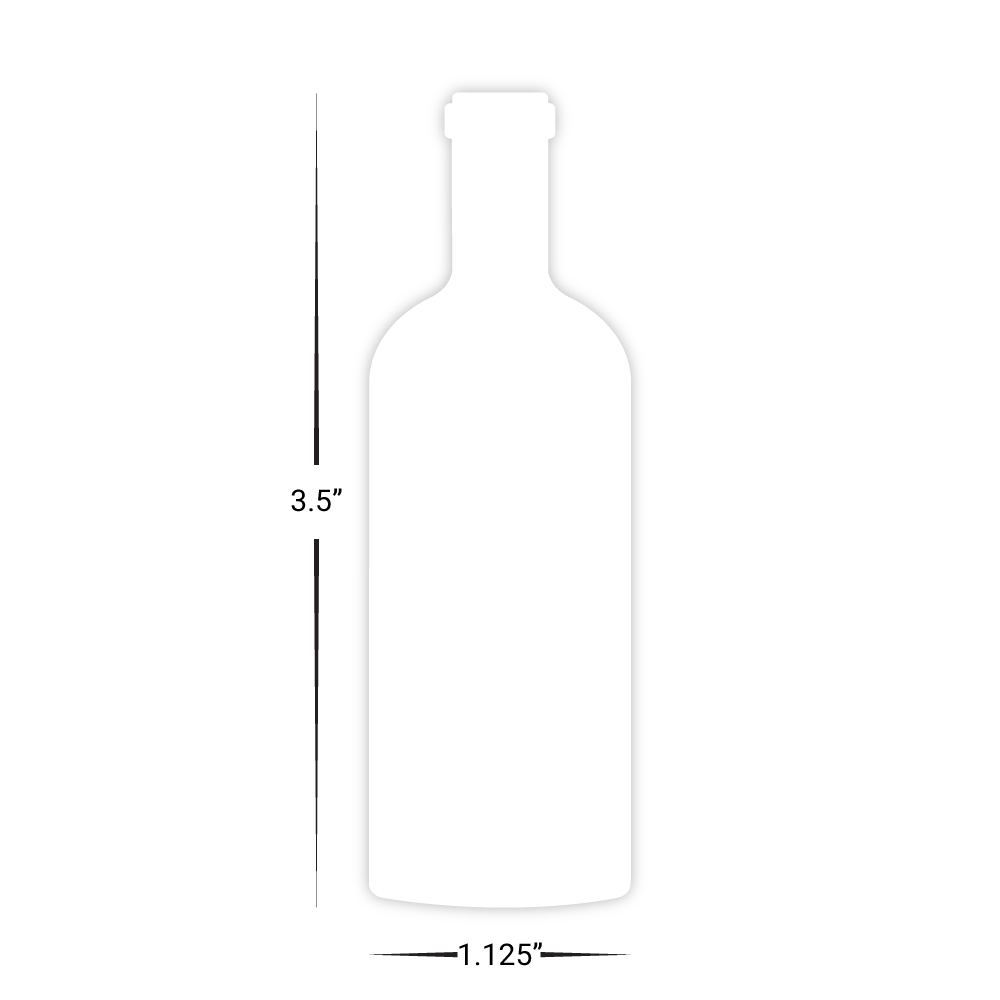 Custom Plastic 3.5" x 1.125" Wine Bottle Cards