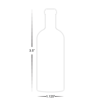 Custom Plastic 3.5" x 1.125" Wine Bottle Cards