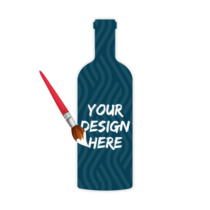Custom Plastic 3.5" x 1.125" Wine Bottle Cards